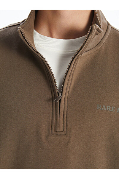 LC Waikiki Stand Collar Printed Men's Sweatshirt