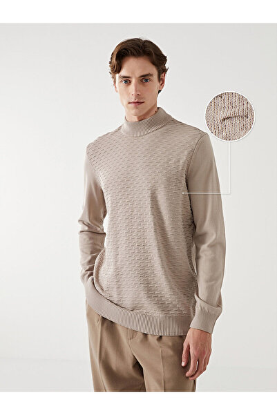 LC Waikiki Özmarka Pulover pentru bărbați, cu mânecă lungă, cu guler pe jumăt...
