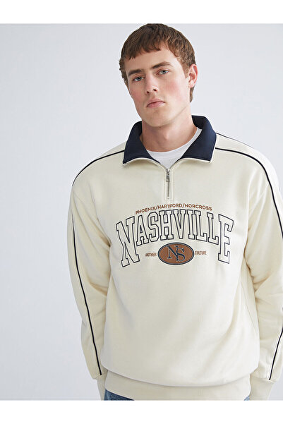 LC Waikiki New Season Stand Collar Men's Sweatshirt