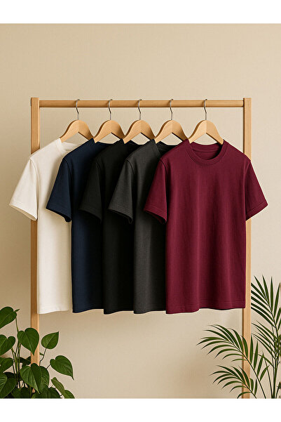 LC Waikiki Peak Yeni Sezon Bisiklet Yaka Erkek Tişört 5'li Paket