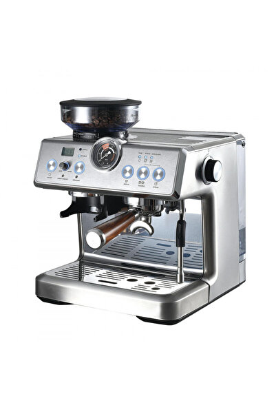 FİNLUX Espressor FEM-1965M, 2450W, pompă italiană ULKA 20bar, 2.2l, 250g, râșniță, oțel inoxidabil