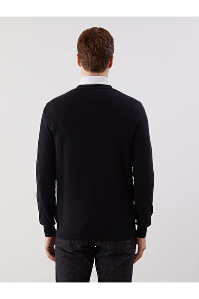 LC Waikiki Vizyon New Season Standard Fit V-Neck Men's Knitwear Cardigan