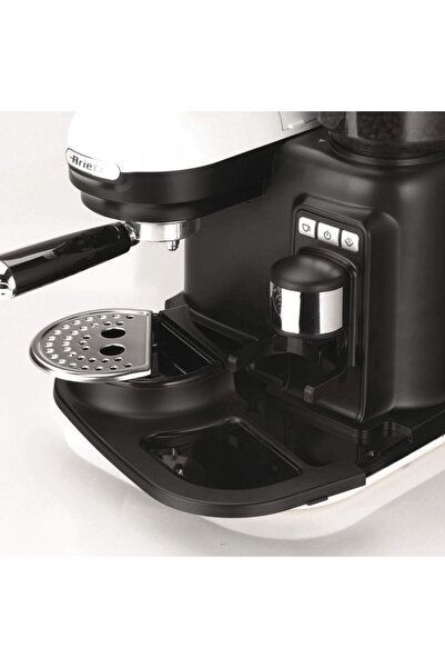 ARIETE Espressor ESPRESSO MODERNA 1318/01, 1080W, 15bar, 0.8l, Râșniță, Aparat de cafea cu aburi, Alb