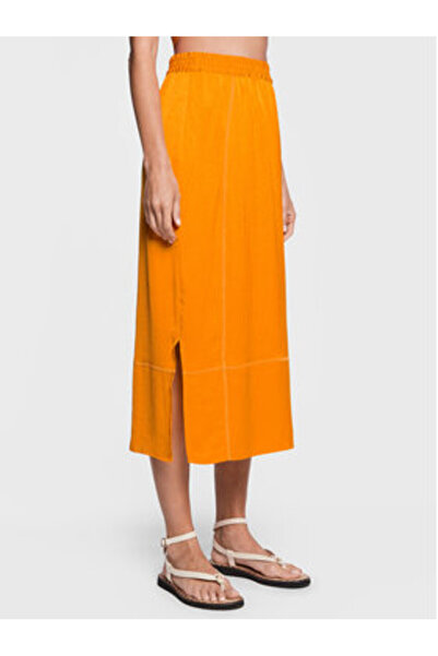 American Vintage Γυναικεία Φούστα Μίντι WID13CE23 Πορτοκαλί