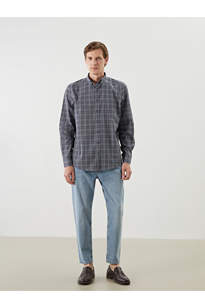 LC Waikiki Ozmarka New Season Regular Fit Long Sleeve Plaid Poplin Men's Shirt