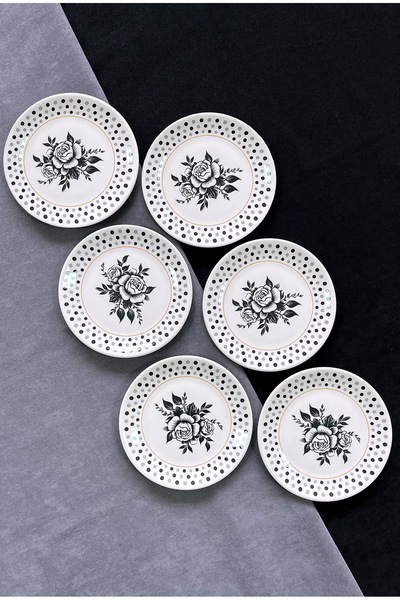 ers erbaşlar طقم أطباق كيك فاخر من ميلاس مكون من 6 قطع