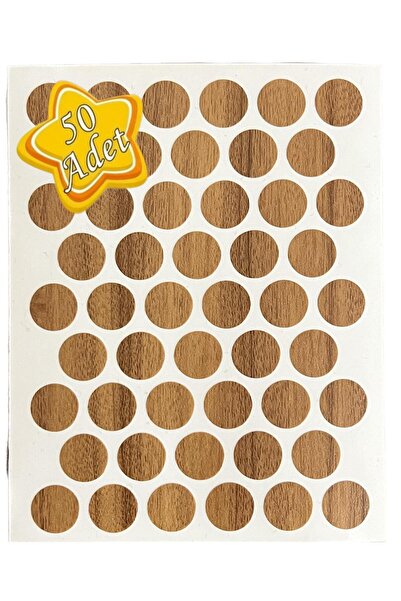 Mobilyap Açık Ceviz - Vida Kapatıcı Yapışkanlı Vida Tapası Tıpası Kapağı Vida...