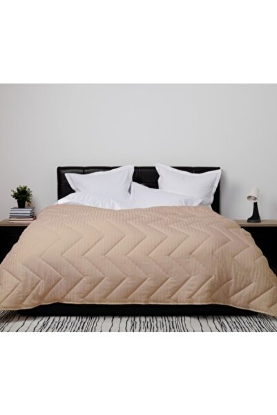 Pucioasa Winter wool quilt with cotton damask cover 200x215cm, Pucioasa, Cappuccino