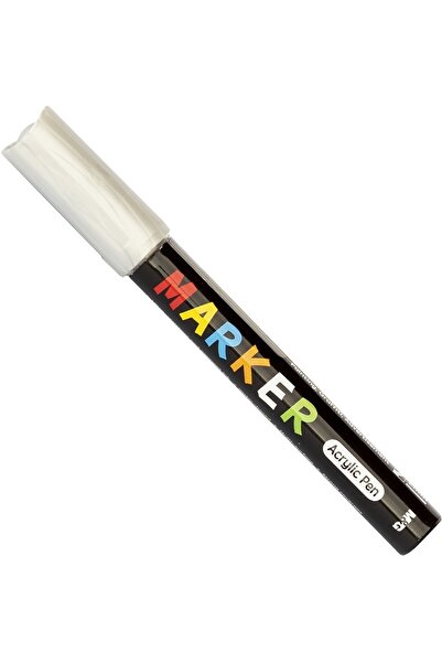 M&G Acrylic paint marker, round tip, 2mm, silver,