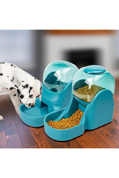 Fish & Paws Set Dispenser 2 în 1 pentru Hrană și Apă Fish & Paws. 2 buc