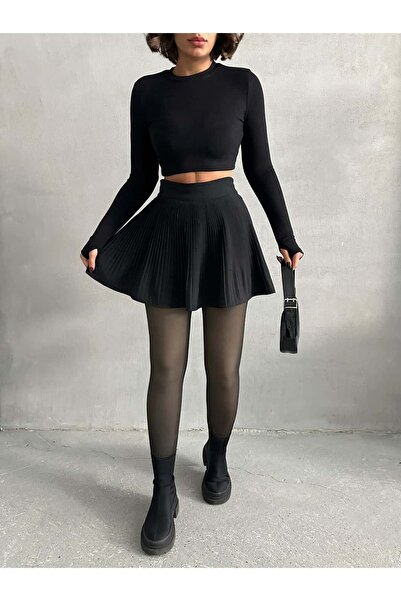 Miss Prova Thermal Plush Inside Black Pantyhose Missco03058