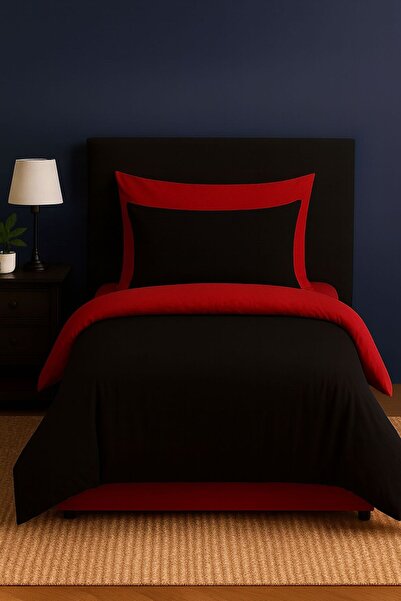 ayçiçek home Μονή παπλωματοθήκη - Κόκκινο - Απλό