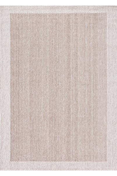 Viviana Home Doğal Görünümlü, Kolay Temizlenen Hasır Desen Bej-Krem Sisal Mak...