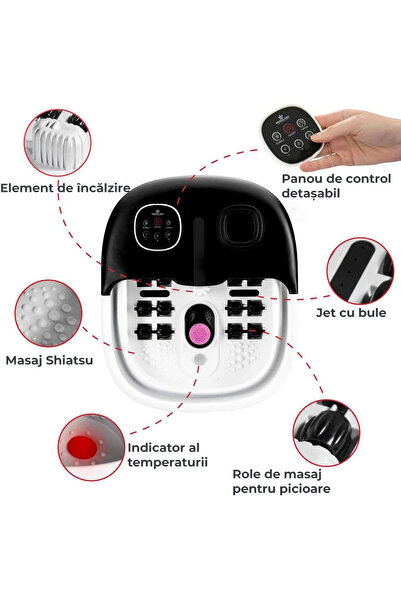 Regal Bliss Aparat de hidromasaj pentru picioare cu incalzire, vibratii si telecomanda