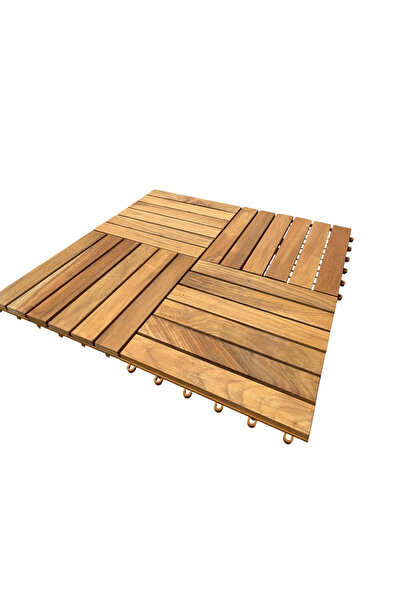 ORPA ORMAN ÜRÜNLERİ Teak Karo Deck 30cm*30cm Geçmeli Yer Karosu