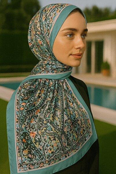 VIEN POLO Şal moale din bumbac cu model Seria Ebru