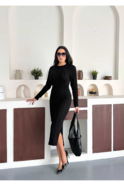 KOKOSH 1040 Örgü Detay Kalem Elbise