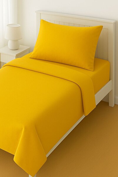 ayçiçek home Комплект спално бельо за единично легло 120/200 Чаршаф с ластик ...