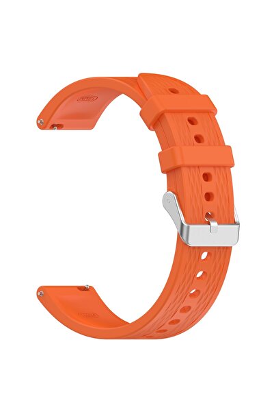 eR D L Curea universală de ceas din silicon, lățime 18 mm, portocalie,