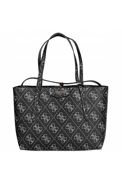 Guess Women's Shopper Bag Brenton Black Capacious and Elegant