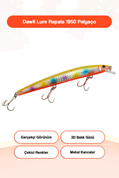 DAWLİ Lure Palyaço Maket Balık Rapala 13 Cm