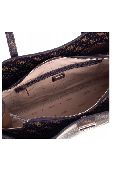 Guess Meridian Girlfriend Tote handbag brown leather