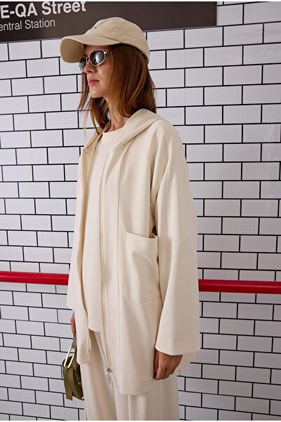 HEQA Modal tricotat Sweat Bone