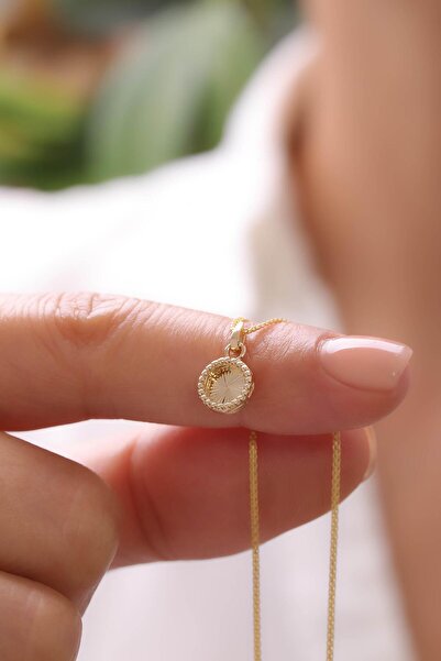 Tufanlar Kuyumculuk 14 Ayar Daire Kalemli Altın Kolye Ucu