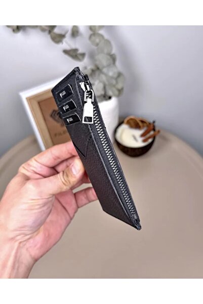 Fil Deri Genuine Leather Zippered Card Holder with Coin Compartment 2117