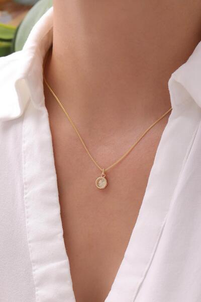 Tufanlar Kuyumculuk 14 Ayar Daire Kalemli Altın Kolye Ucu