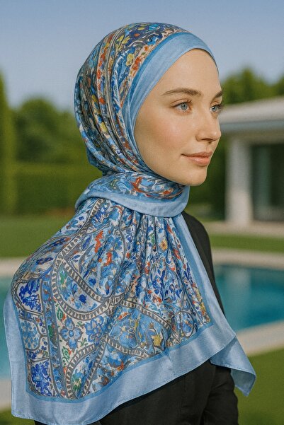 VIEN POLO سلسلة شال قطني ناعم منقوشة من سلسلة إبرو