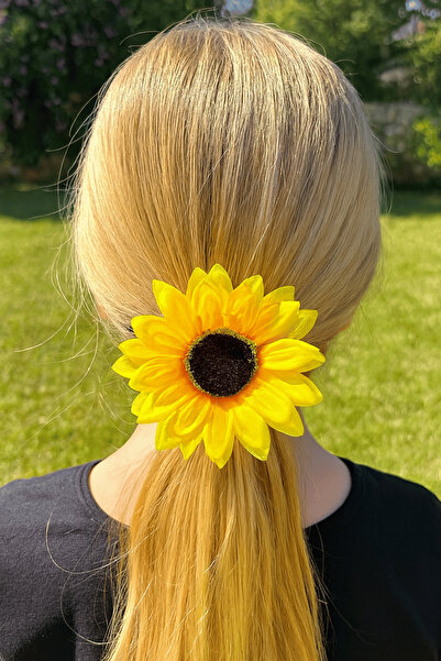 TAKIŞTIR Yellow Color Flower Figured Rubber Buckle