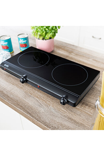 TZS First Austria Double infrared hob First Austria FA-5096-9, 2500W, Glass ceramic, Black