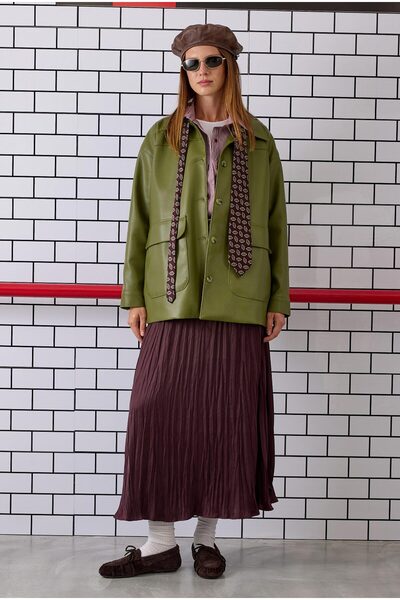 HEQA Sports Cut Leather Jacket Yosun