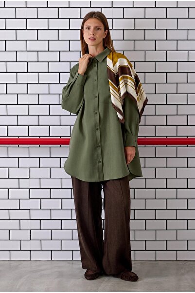 HEQA Реглан Кол Базова Сорочка Лісовий Зелений