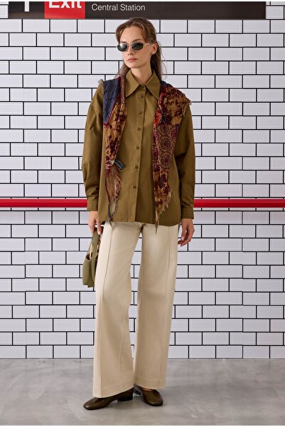 HEQA Сорочка з двома кишенями, оливкового кольору