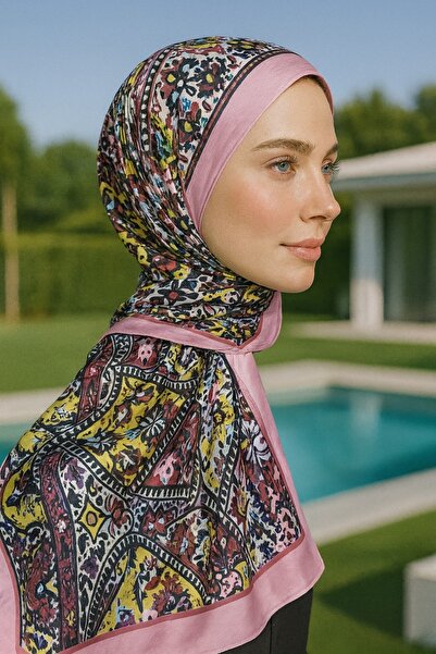 VIEN POLO Şal moale din bumbac cu model Seria Ebru