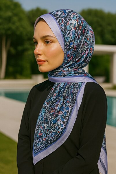 VIEN POLO Şal moale din bumbac cu model Seria Ebru