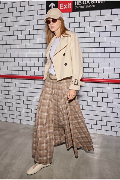 HEQA Trench scurt din cașmir moale