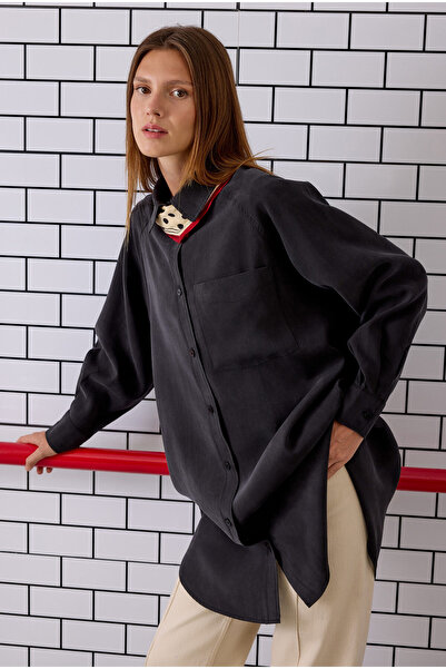 HEQA Реглан Кол Базова сорочка Чорна