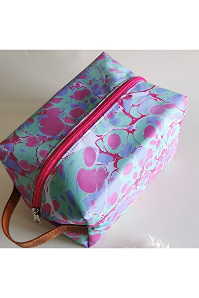 Dathcha Handmade Marbling Patterned Makeup Bag| Organizer Bag Self-Design