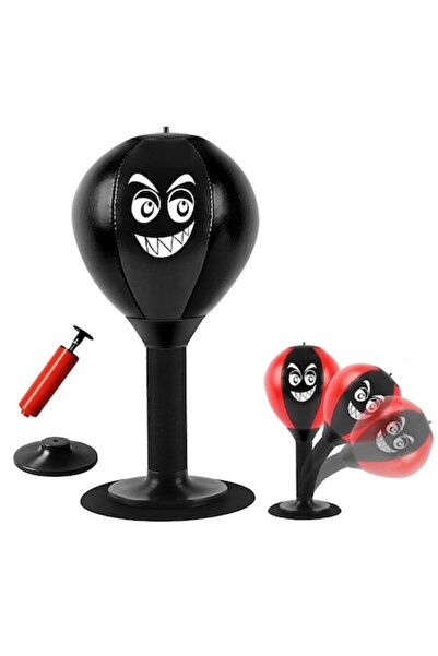 dalimag Punching Bag with Pump and Suction Cup, 37x17.5cm, Polyurethane, ABS, Steel