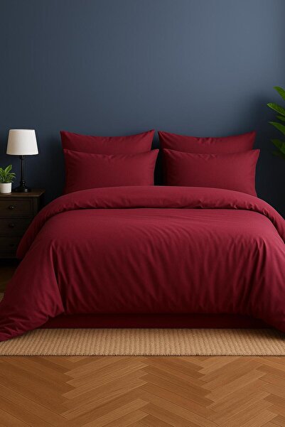 ayçiçek home طقم غطاء لحاف وملاءة سرير مزدوجة مقاس 160*200 بدون مطاط باللون ا...