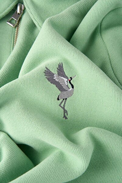 WWF Market Turna Supersoft Quarter-Zip Sweatshirt - Mint Green