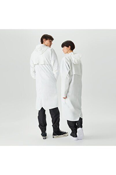 Rains Longer Unisex Beyaz Yağmurluk
