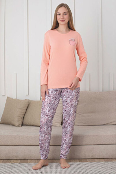 embody Pijama confortabilă din bumbac pentru femei, set cu bluză și pantaloni...