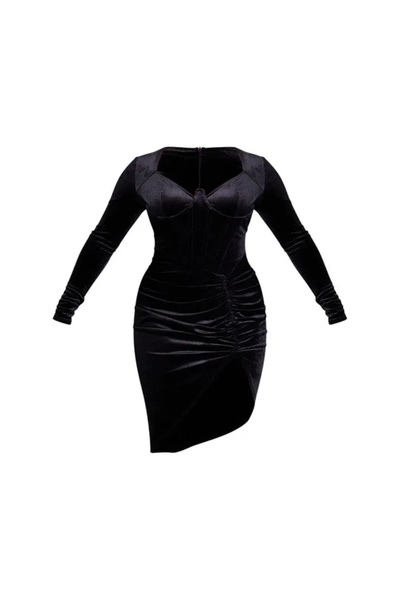 Pretty Little Thing PRETTYLITTLETHING midi dress, black