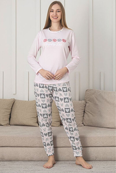 embody Pijamale confortabile din bumbac pentru femei, set cu bluză și pantalo...