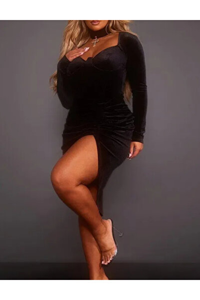 Pretty Little Thing PRETTYLITTLETHING midi dress, black