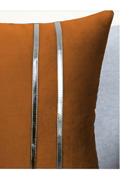 DeccoStil Throw Pillow Cover with Silver Detail (1 Piece)